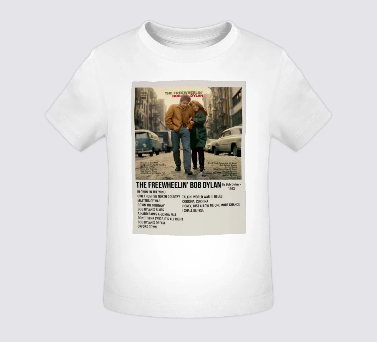 the freewheelin bob dylan maglietta neonato da SoundStudio