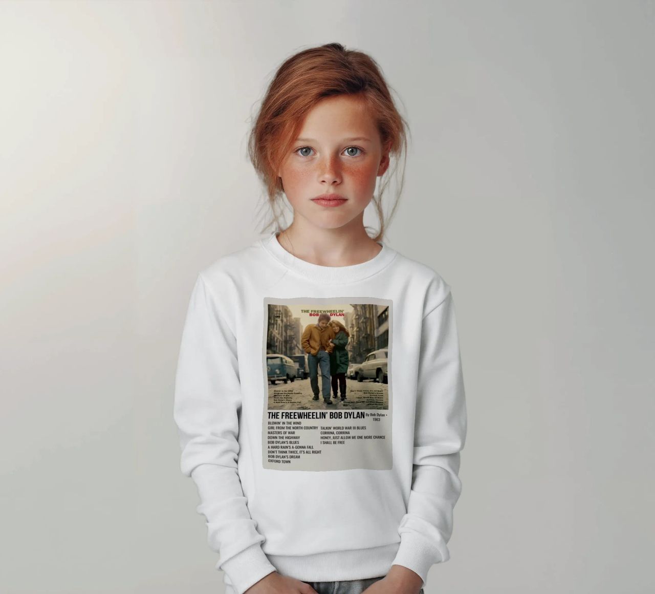 the freewheelin bob dylan felpa bambino da SoundStudio