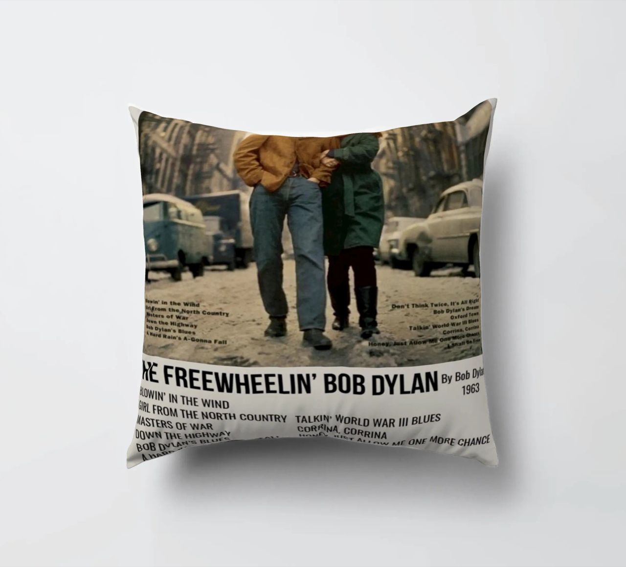 the freewheelin bob dylan cuscino da SoundStudio