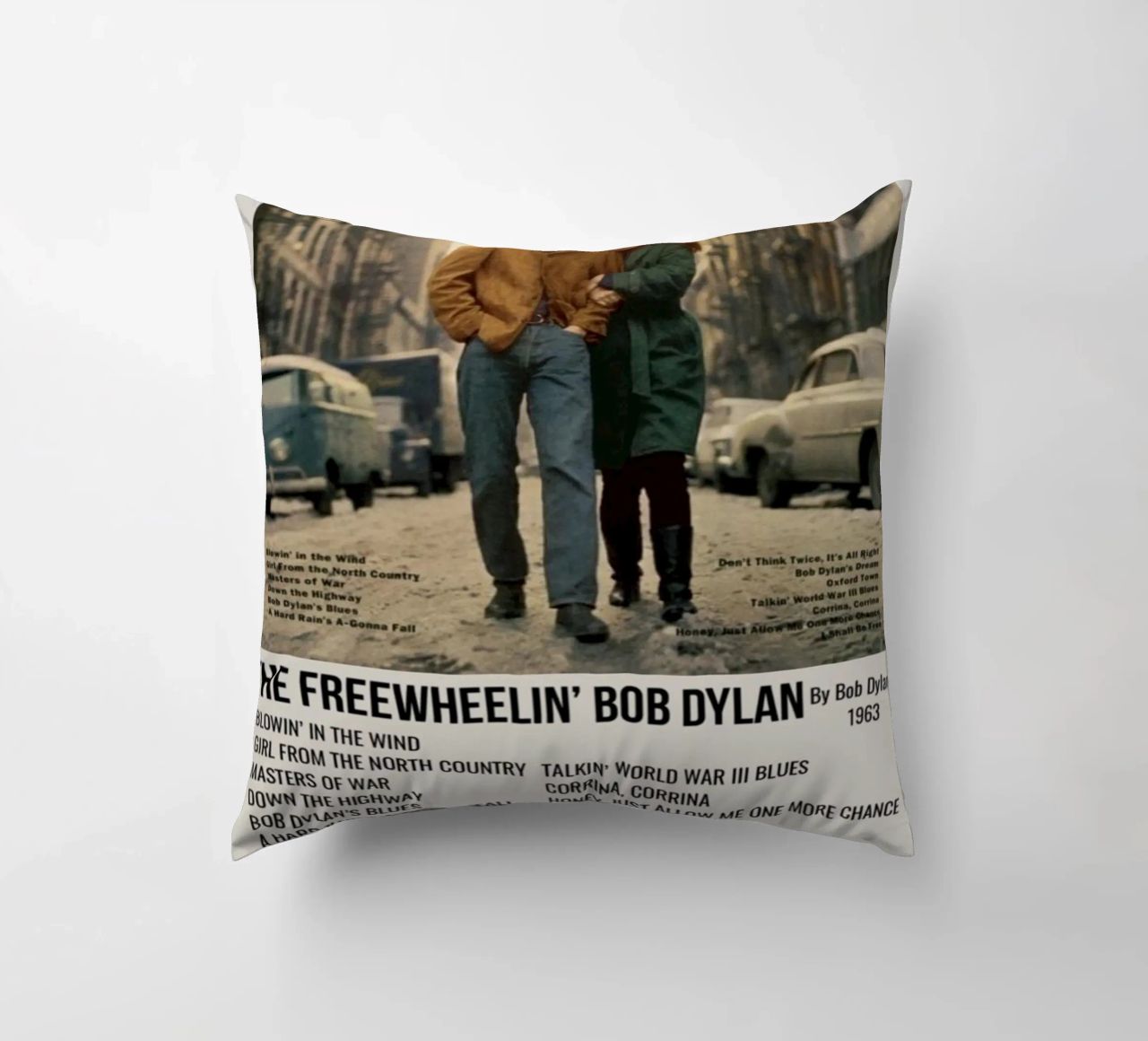 the freewheelin bob dylan cuscino da SoundStudio