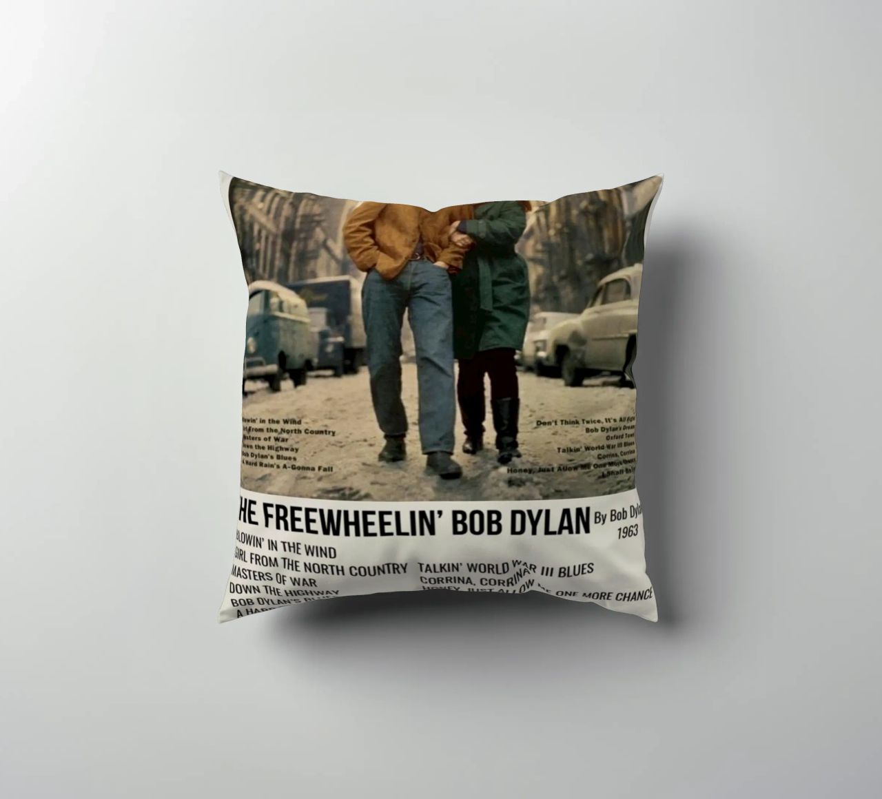 the freewheelin bob dylan cuscino da SoundStudio