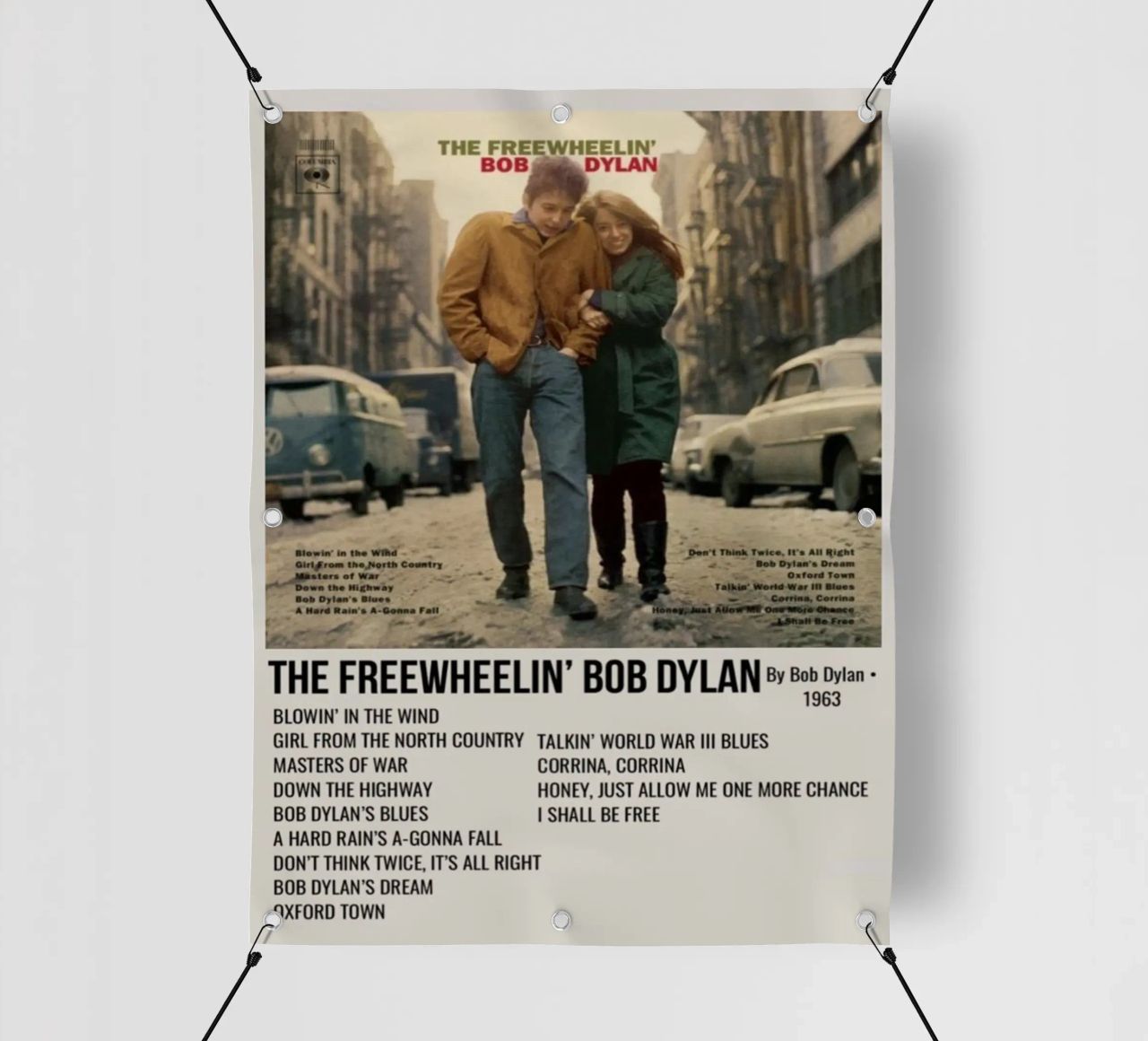 the freewheelin bob dylan telo in pvc da SoundStudio