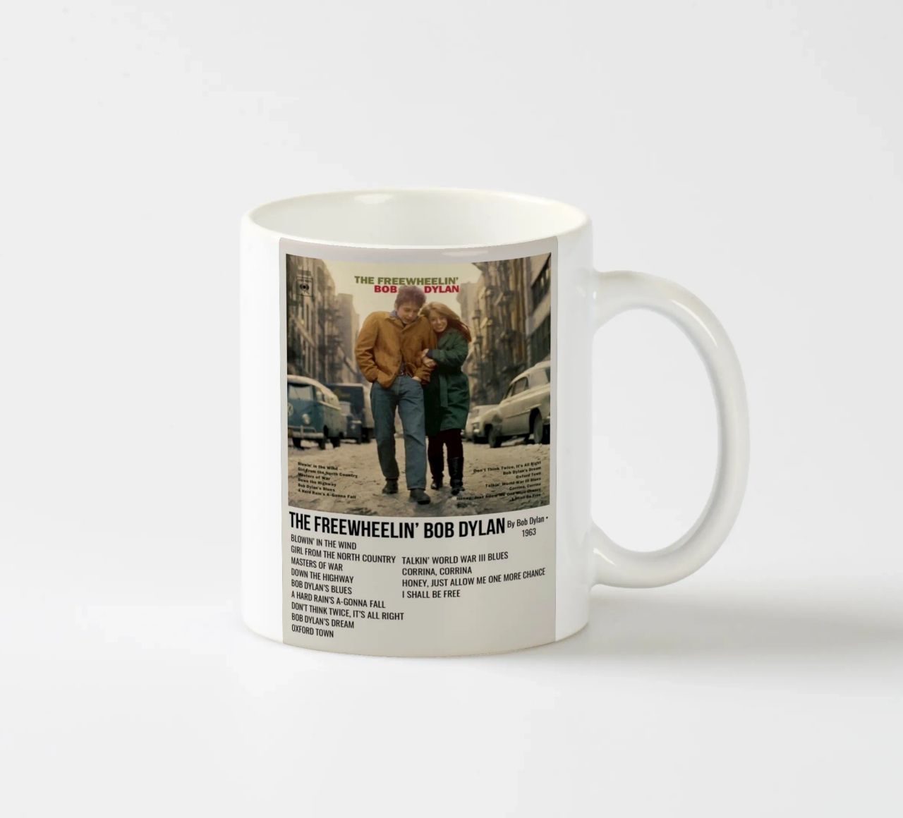 the freewheelin bob dylan keramische mok van SoundStudio