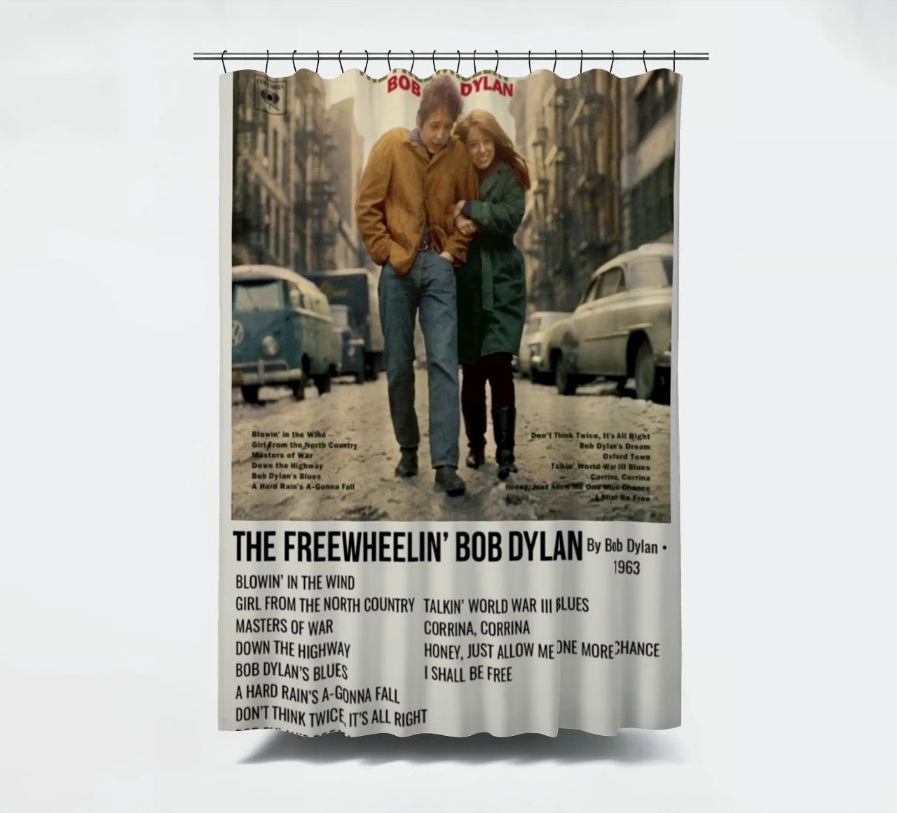the freewheelin bob dylan douchegordijn van SoundStudio