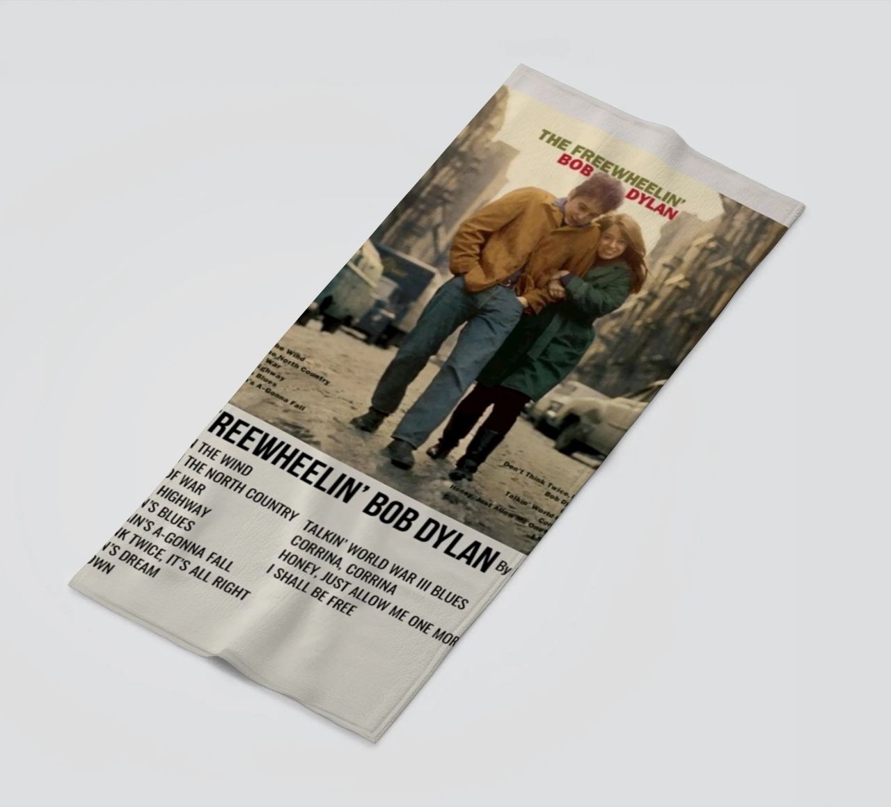 the freewheelin bob dylan strandhanddoek van SoundStudio