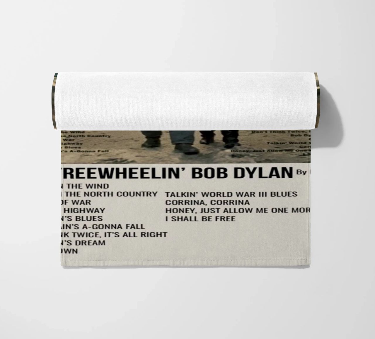 the freewheelin bob dylan strandhanddoek van SoundStudio