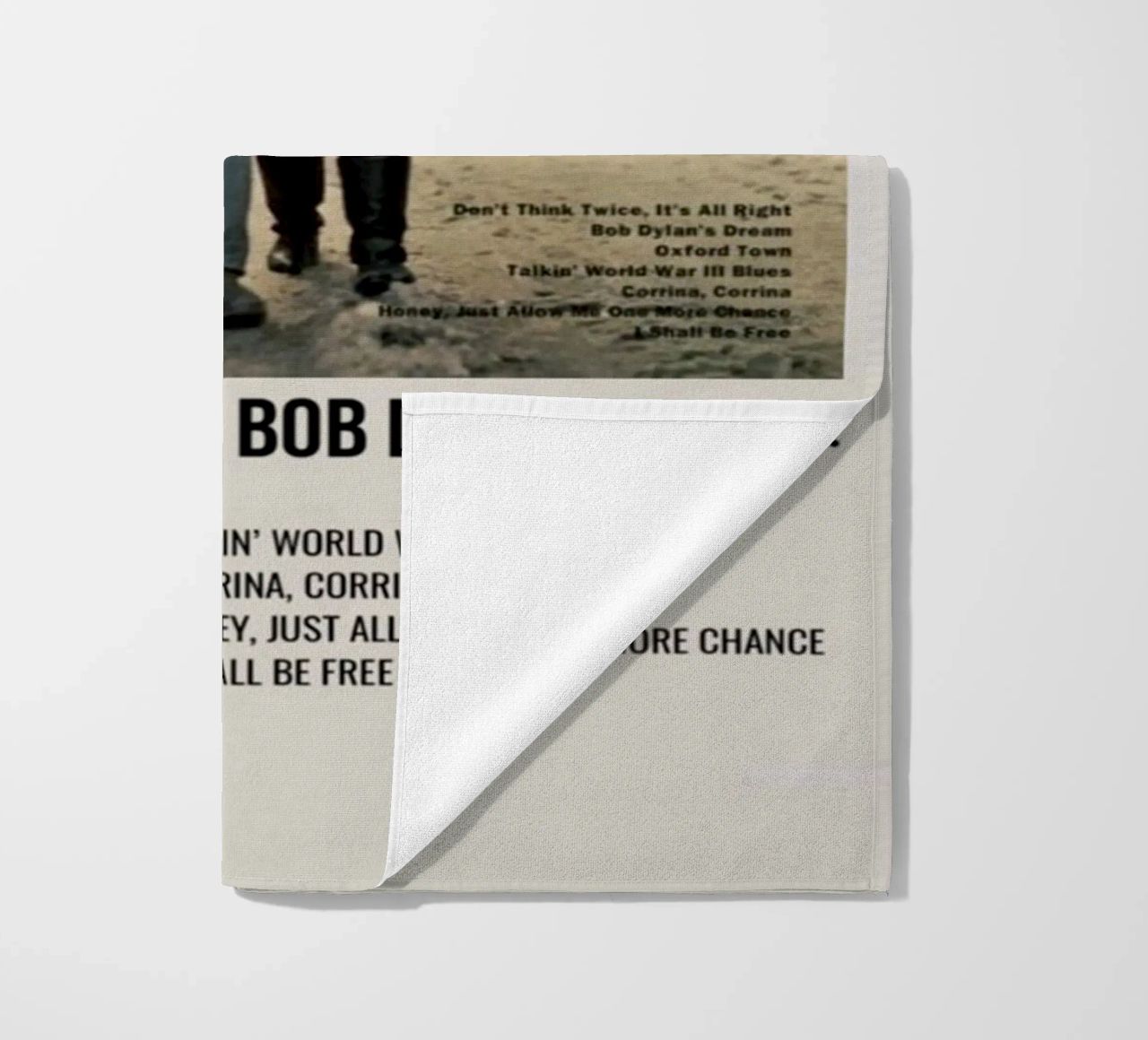 the freewheelin bob dylan strandhanddoek van SoundStudio