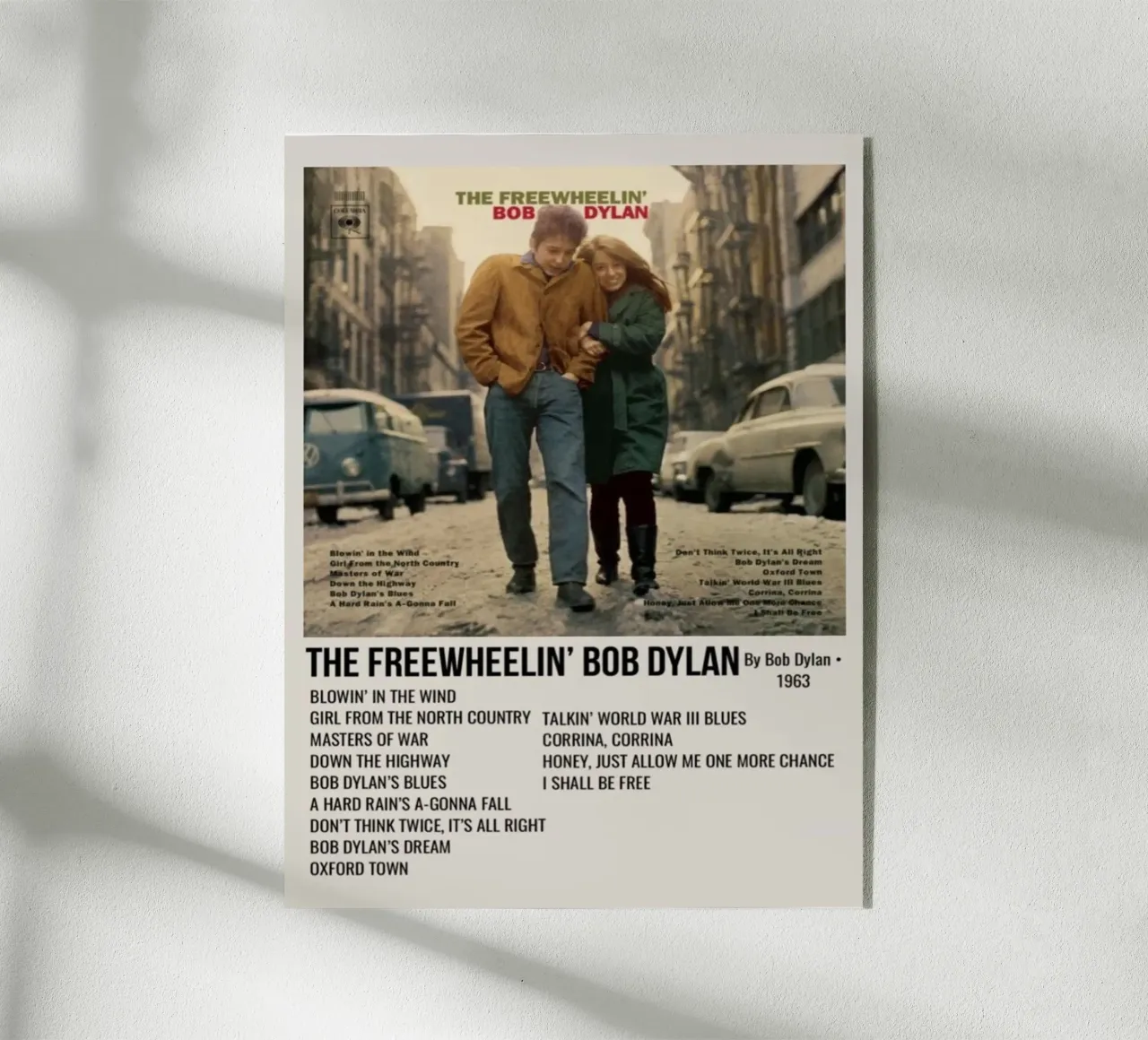 the freewheelin bob dylan acryl van SoundStudio