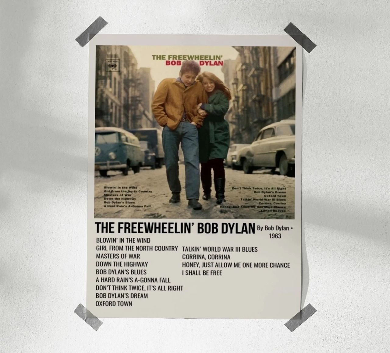 the freewheelin bob dylan poster van SoundStudio
