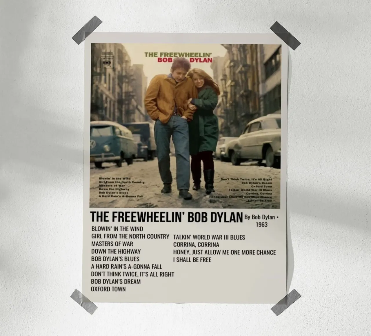 the freewheelin bob dylan hahnemühle van SoundStudio
