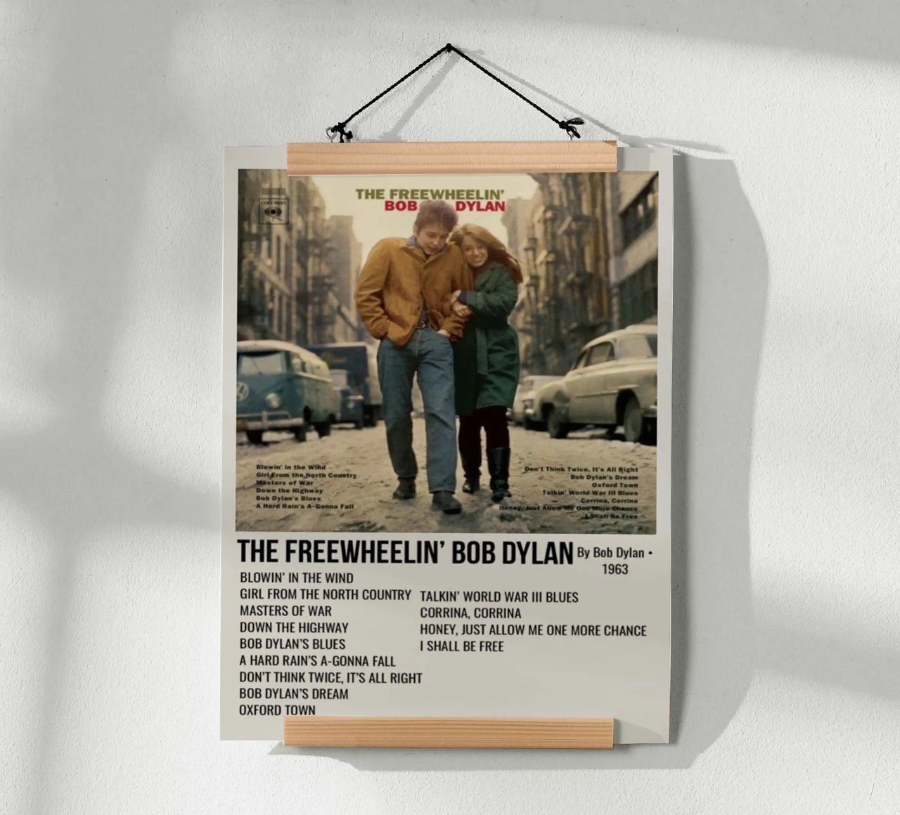 the freewheelin bob dylan poster van SoundStudio