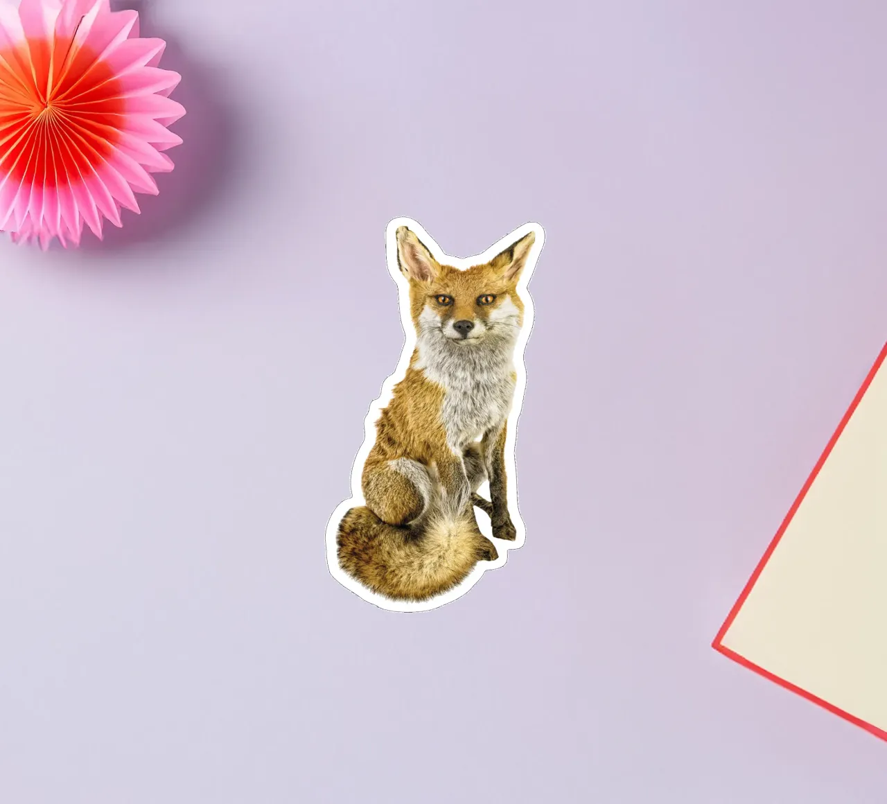 Geheimnis in der Wildnis: Intriganter Fuchs Sticker von Curious Collections by Marielle Leenders