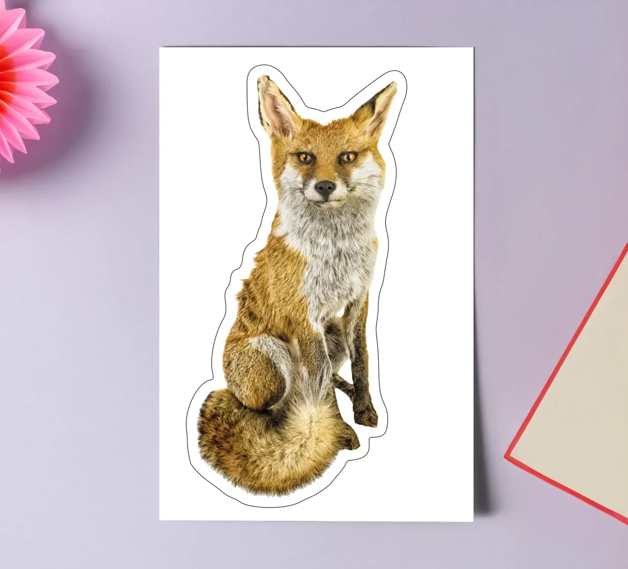 Geheimnis in der Wildnis: Intriganter Fuchs Stickerbogen von Curious Collections by Marielle Leenders