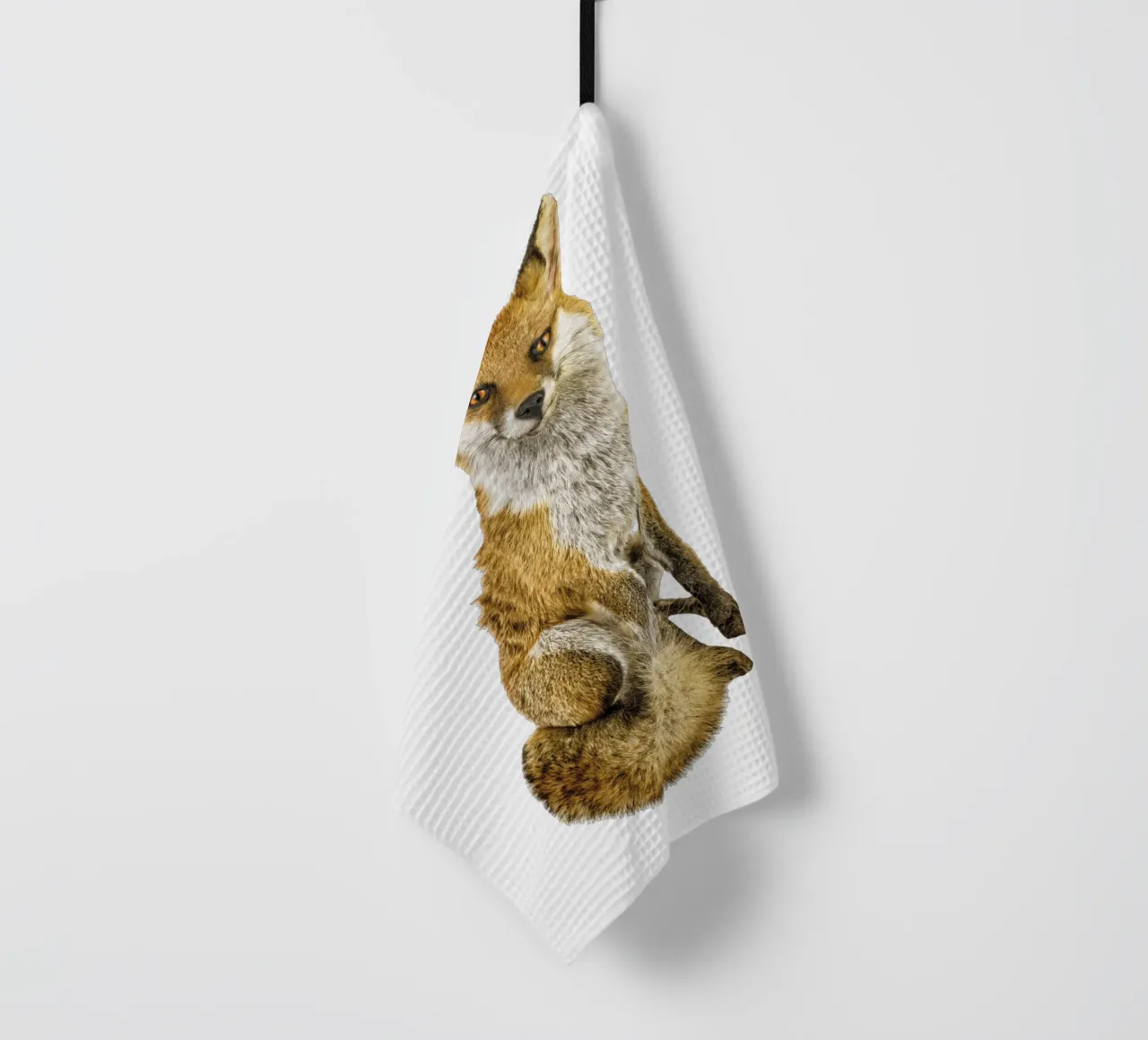Mystère dans la nature : Renard intriguant torchon de Curious Collections by Marielle Leenders