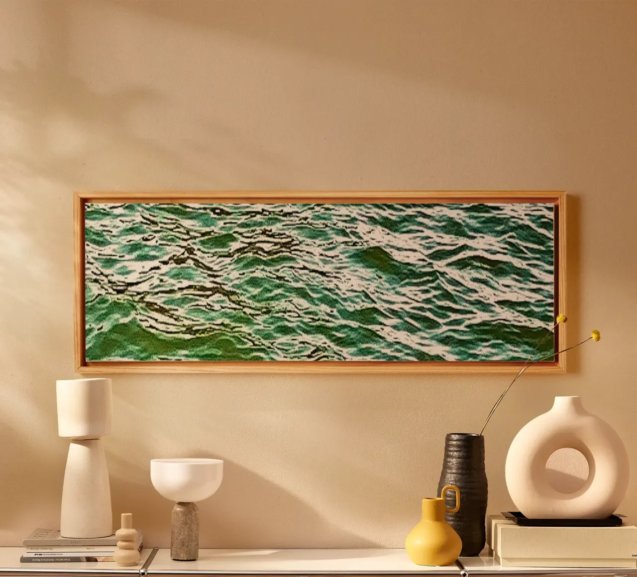 Riflessi d'acqua tela con Cornice a cassetta da Art Studio by Iris
