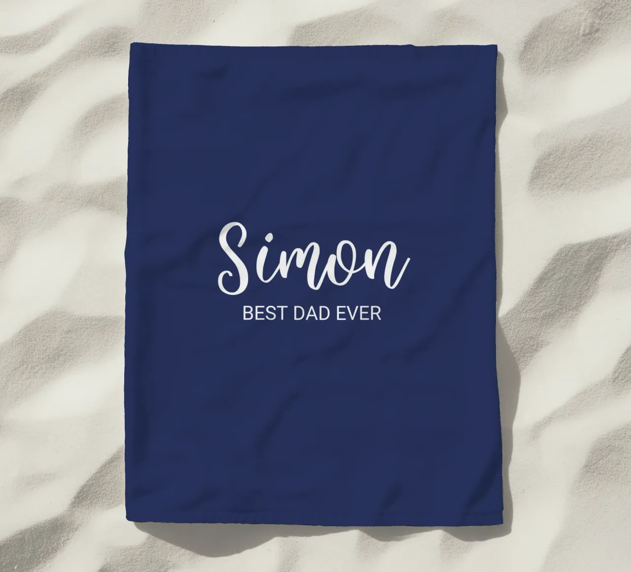 Personalized Custom Name Best Dad Ever beach towel by Personalized Art