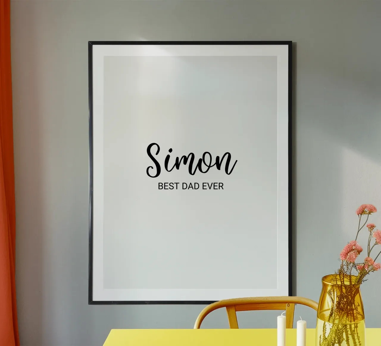 Personalized Custom Name Best Dad Ever hahnemühle by Personalized Art