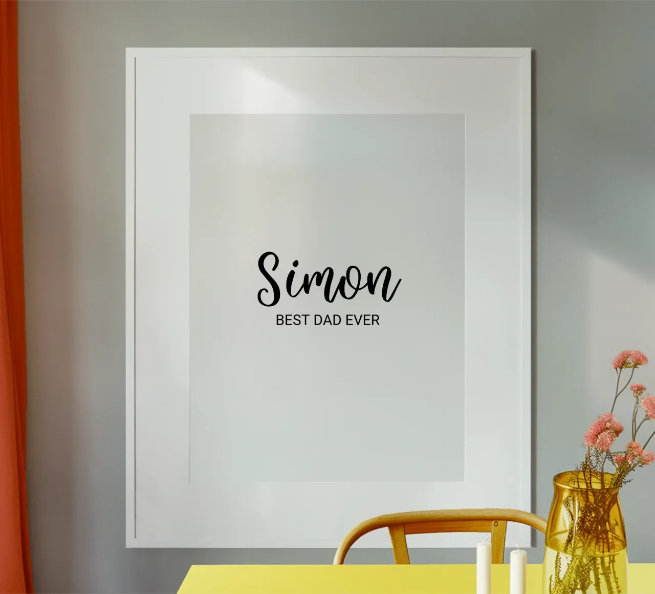 Personalized Custom Name Best Dad Ever hahnemühle by Personalized Art