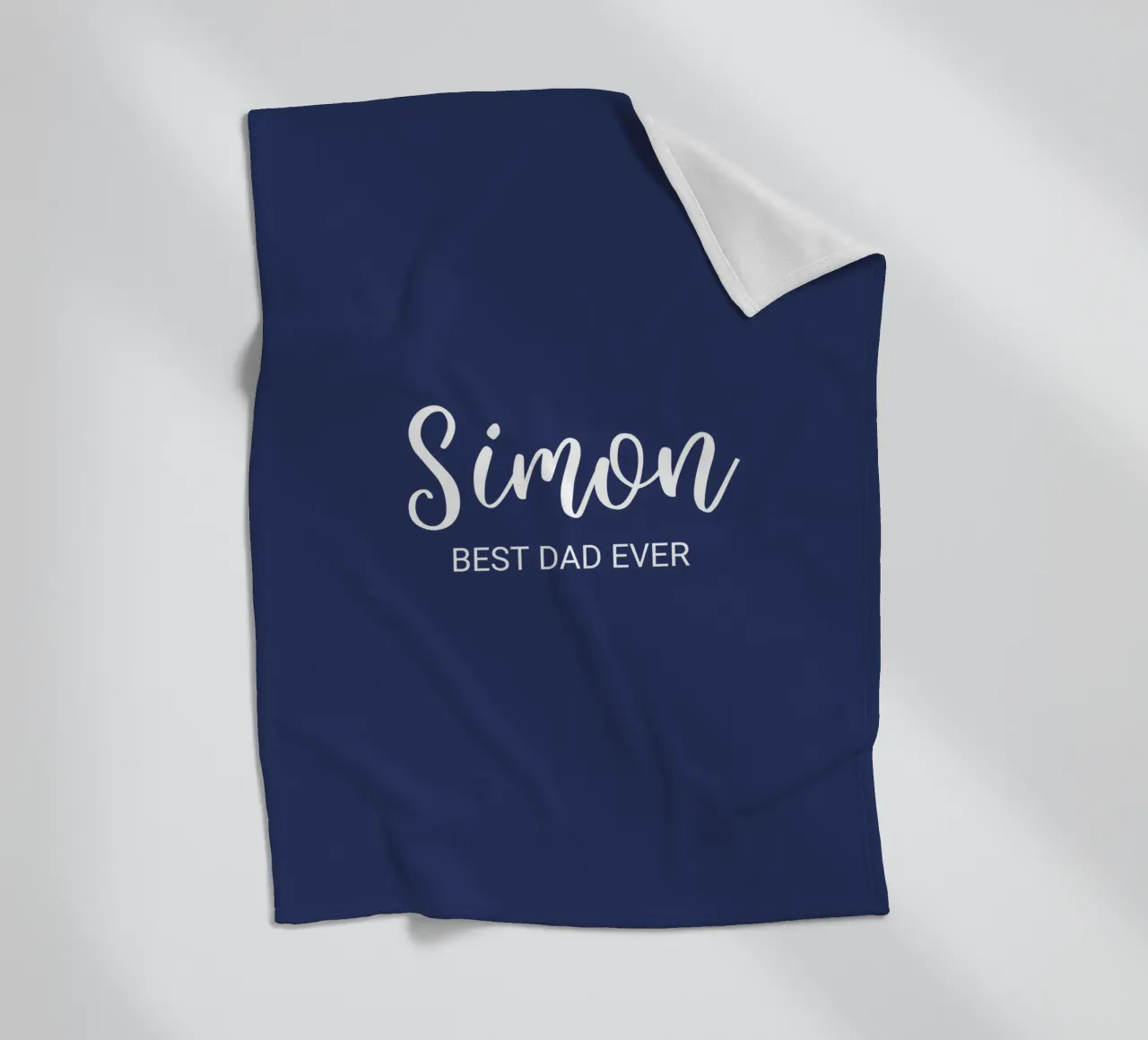 Personalized Custom Name Best Dad Ever fleece blanket by Personalized Art