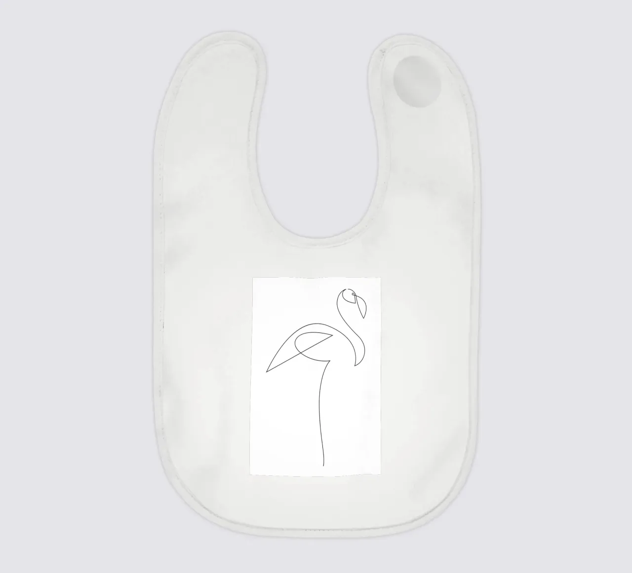 Flamingo - one line bavaglino da Addillum