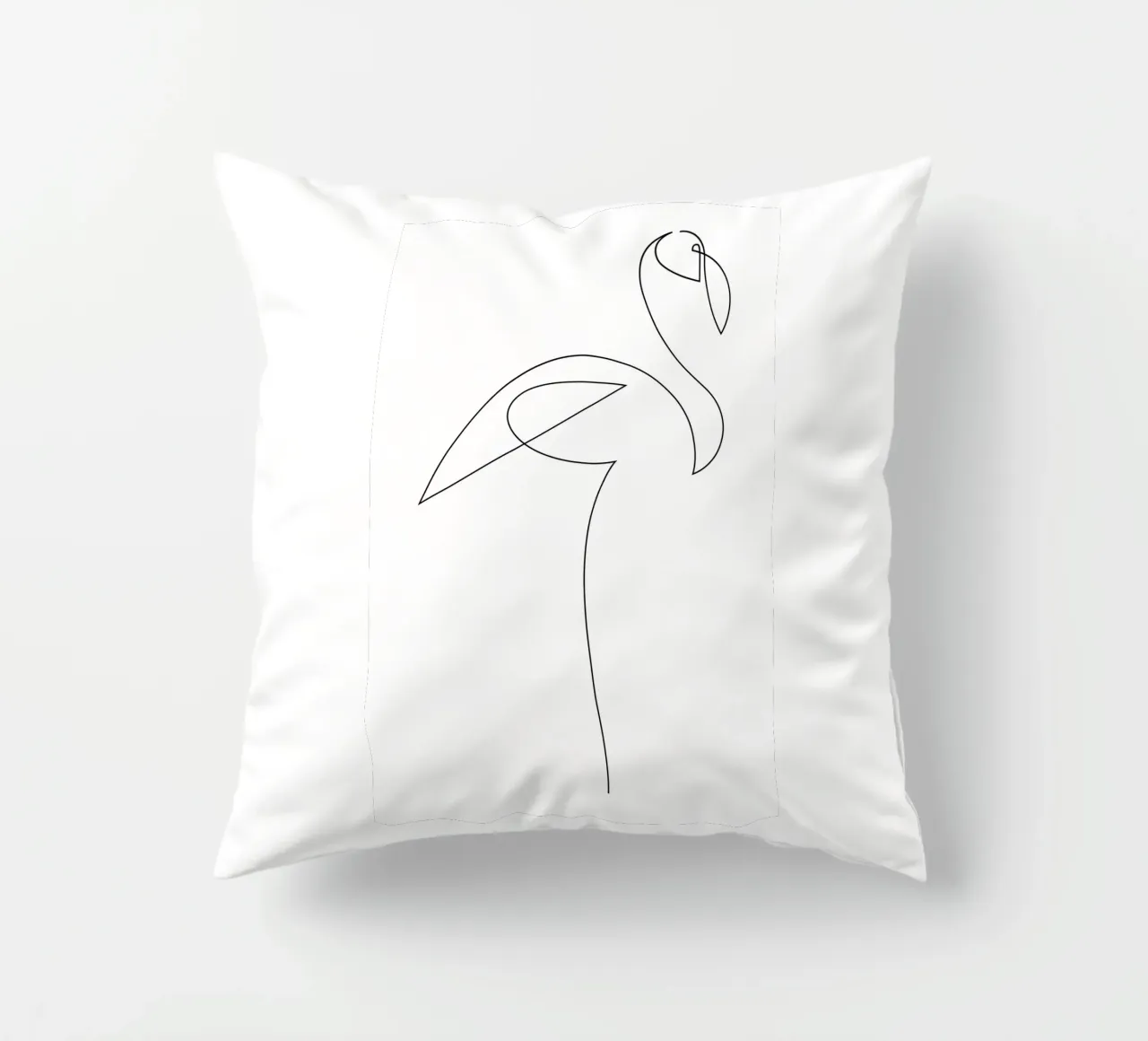 Flamingo - one line cuscino da Addillum