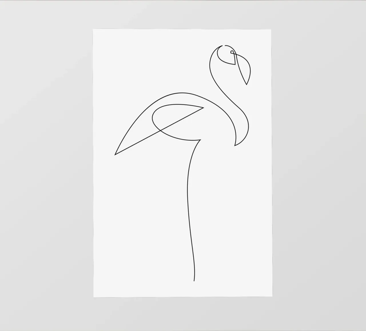 Flamingo - one line pellicola backlit da Addillum