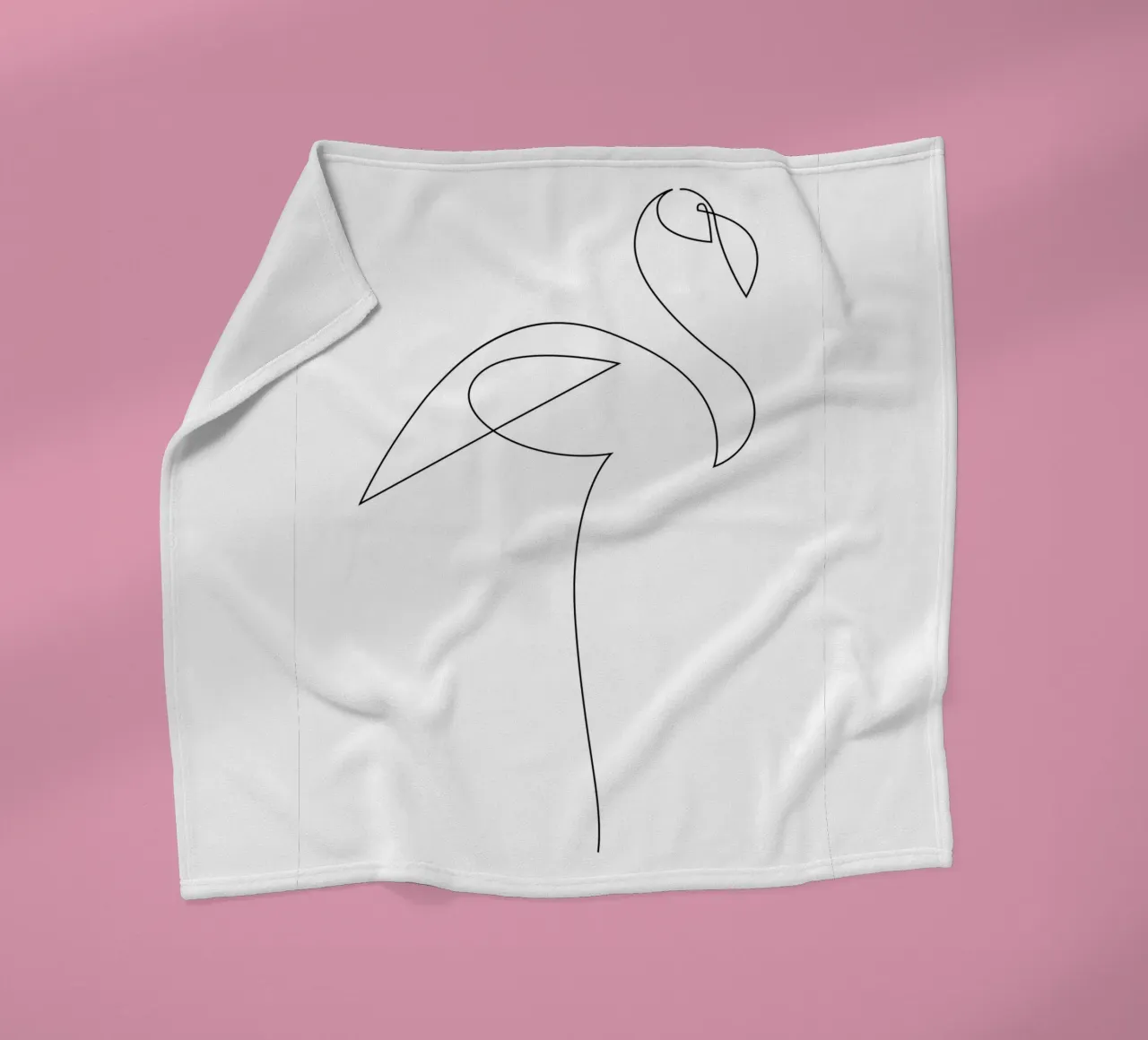 Flamingo - one line coperta in pile da Addillum