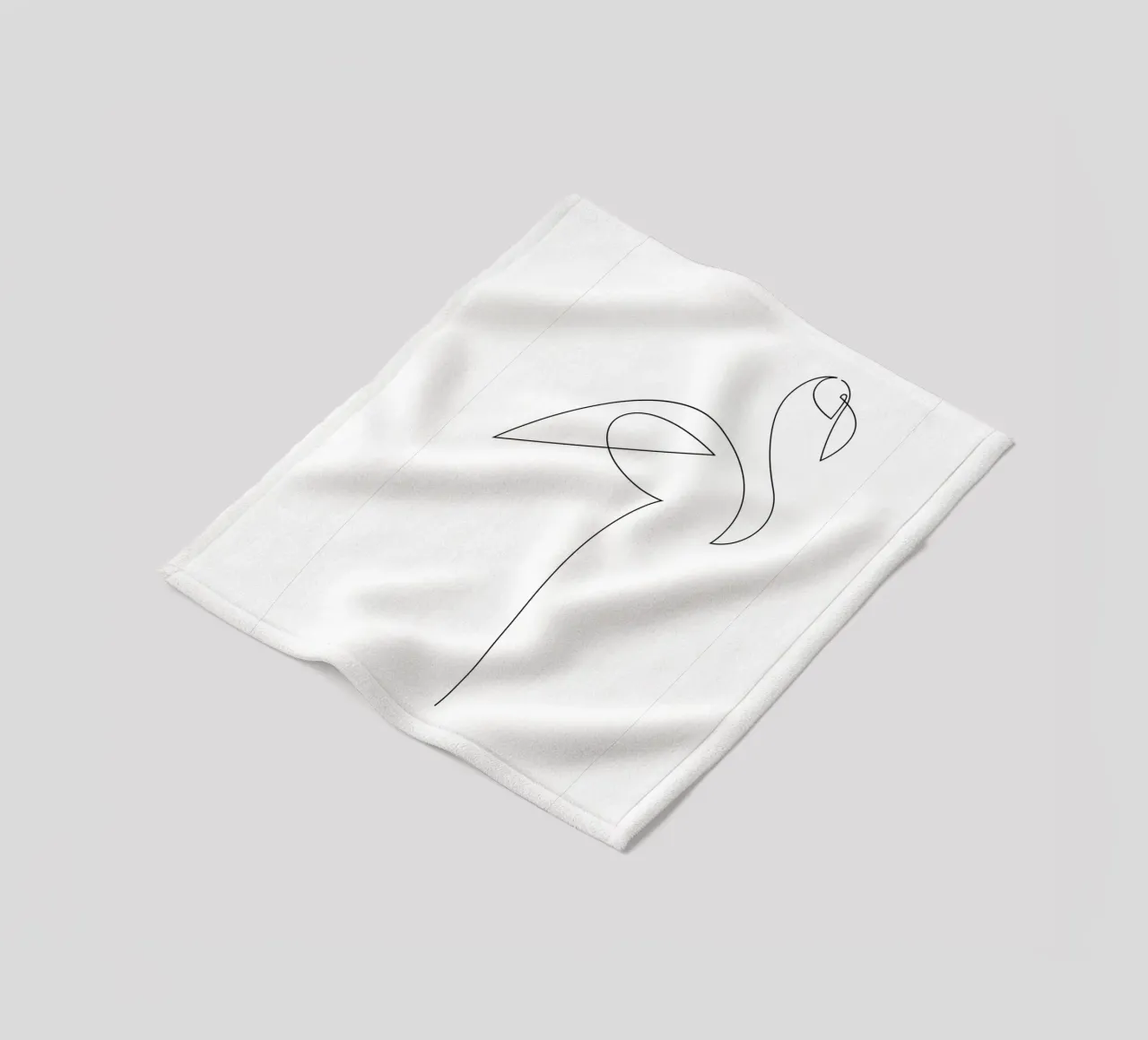 Flamingo - one line coperta in pile da Addillum