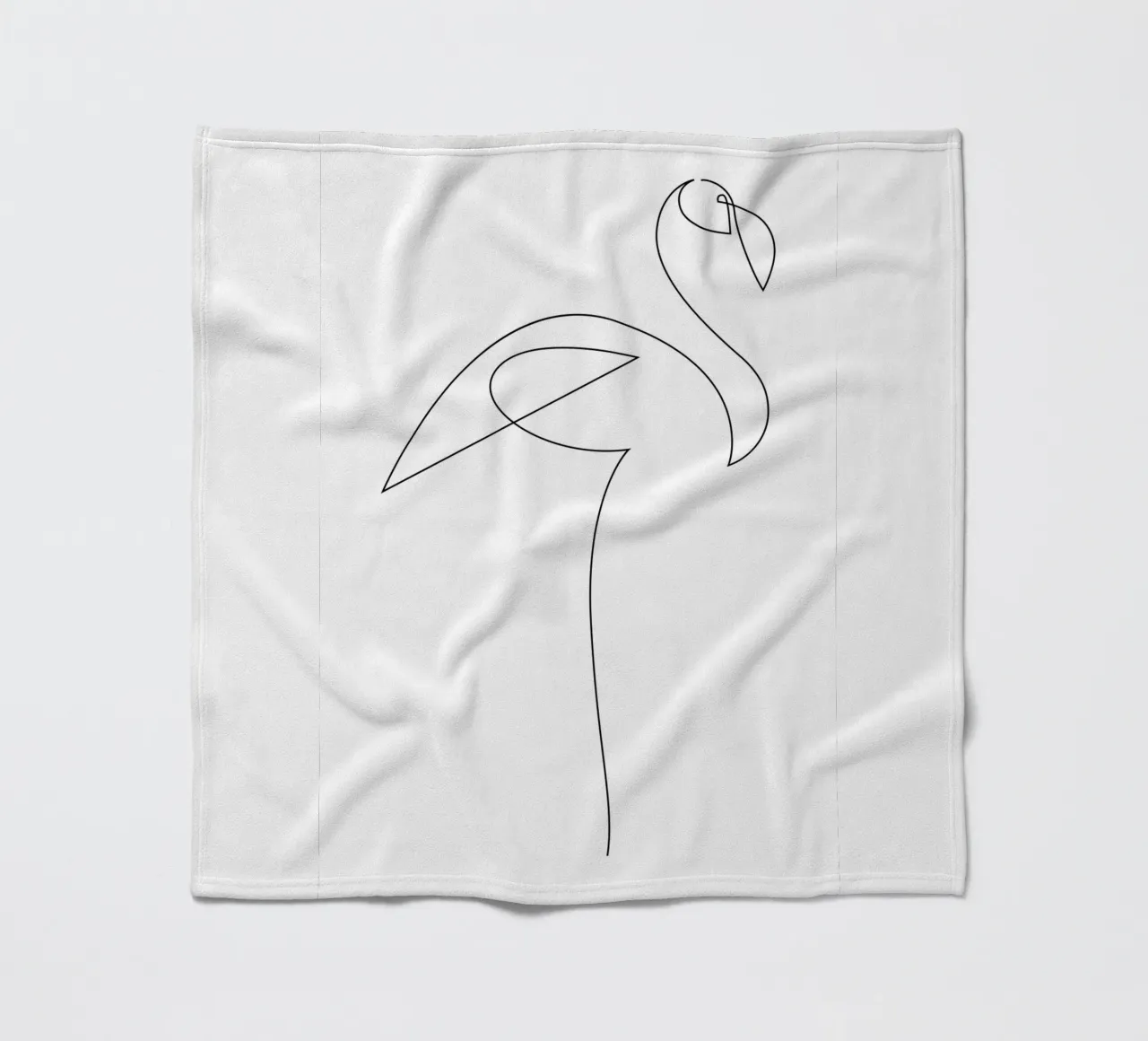 Flamingo - one line coperta in pile da Addillum