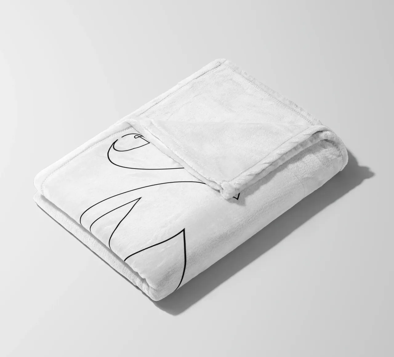 Flamingo - one line coperta in pile da Addillum