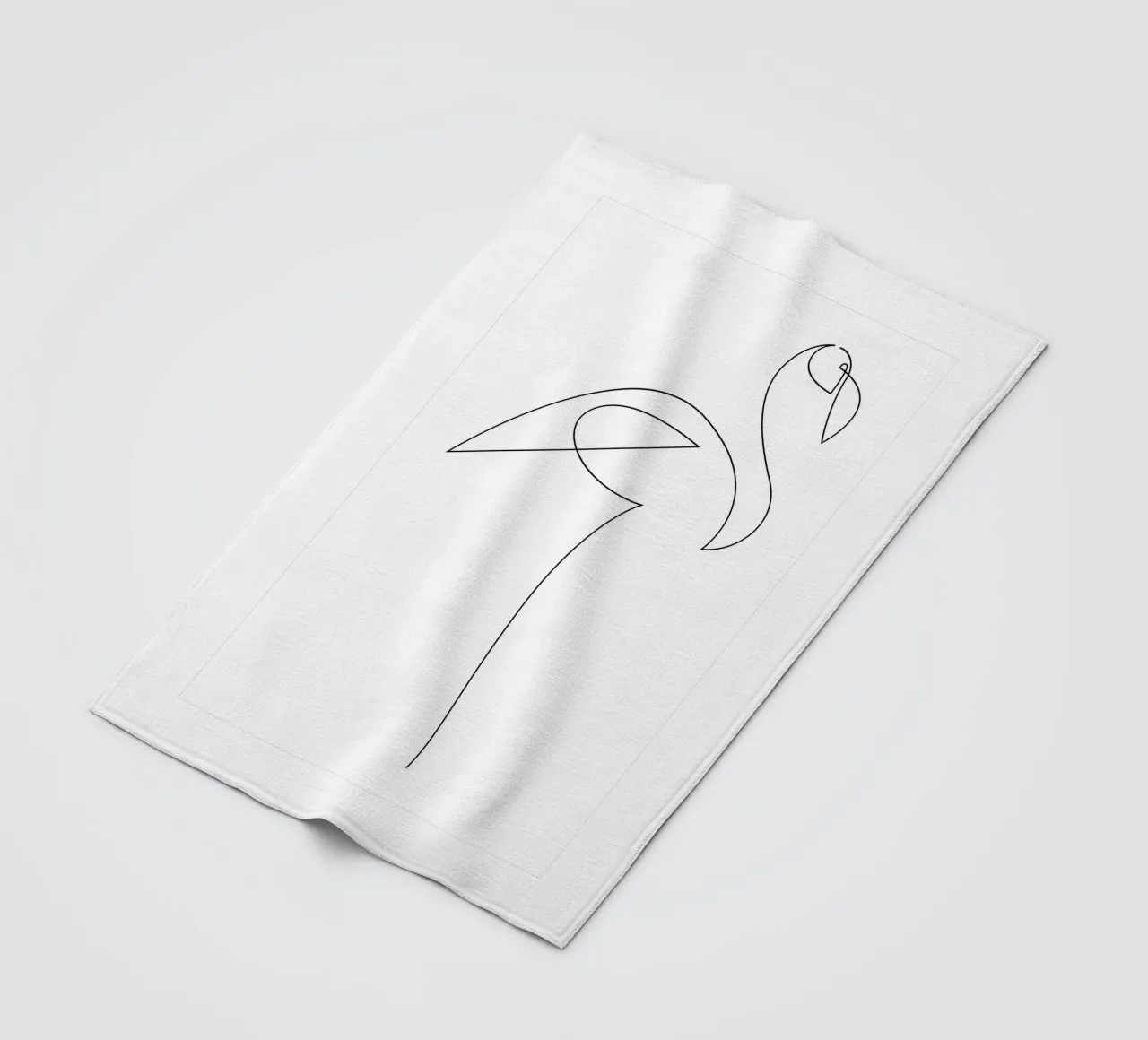 Flamingo - one line coperta in pile da Addillum