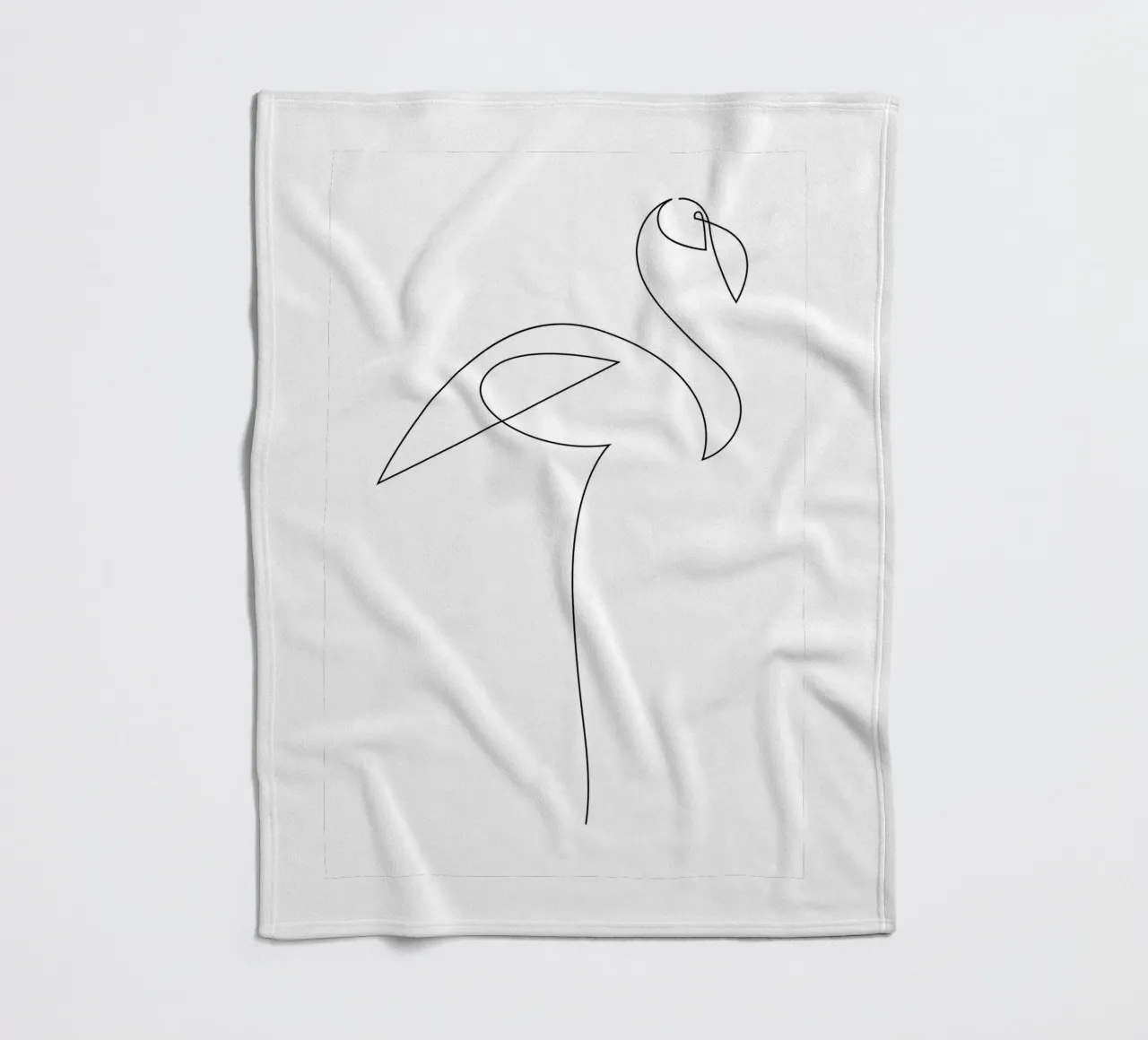 Flamingo - one line coperta in pile da Addillum