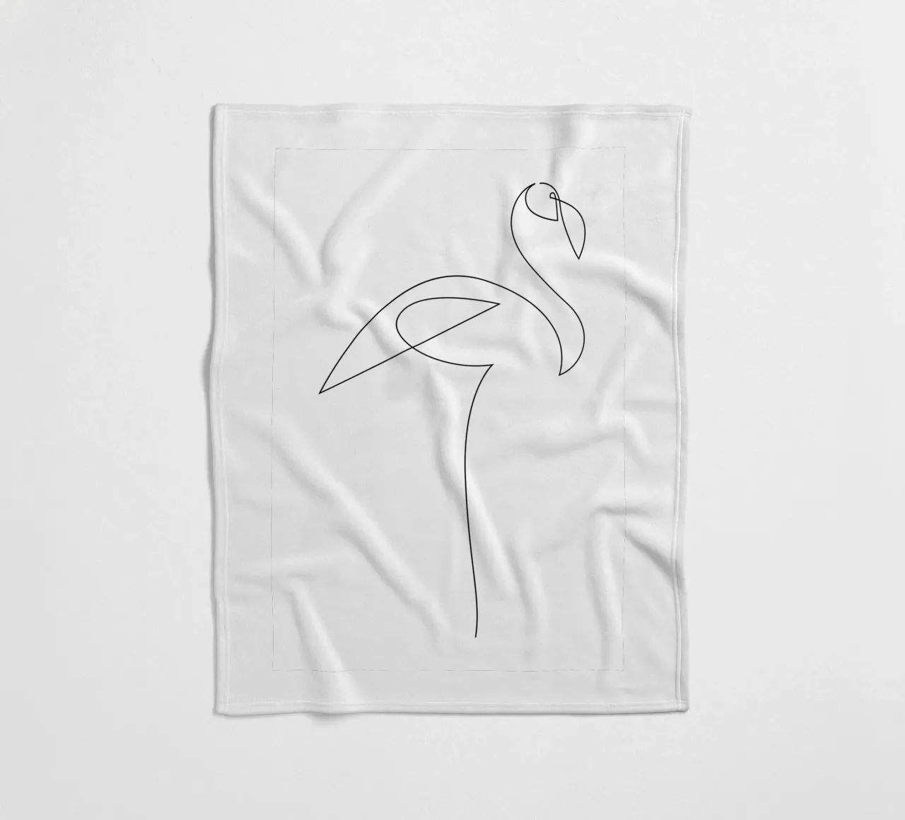 Flamingo - one line coperta in pile da Addillum