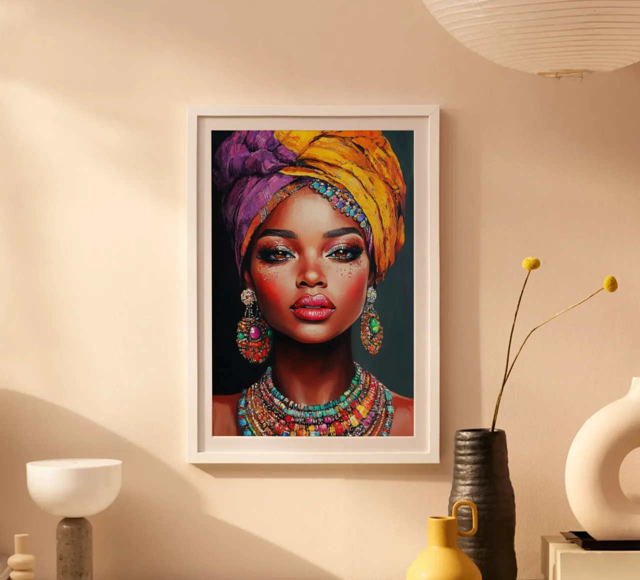 Tradición y belleza africanas poster de Carinaprint