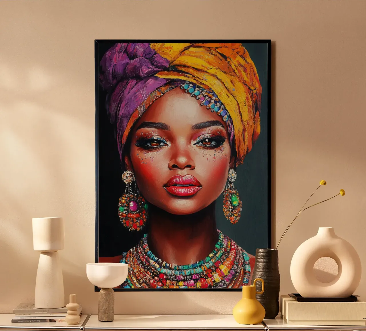 Tradición y belleza africanas poster de Carinaprint