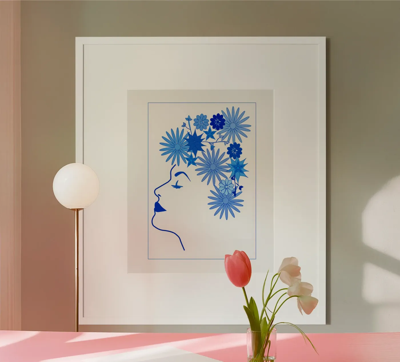 Blue Face poster by SunflowerDE