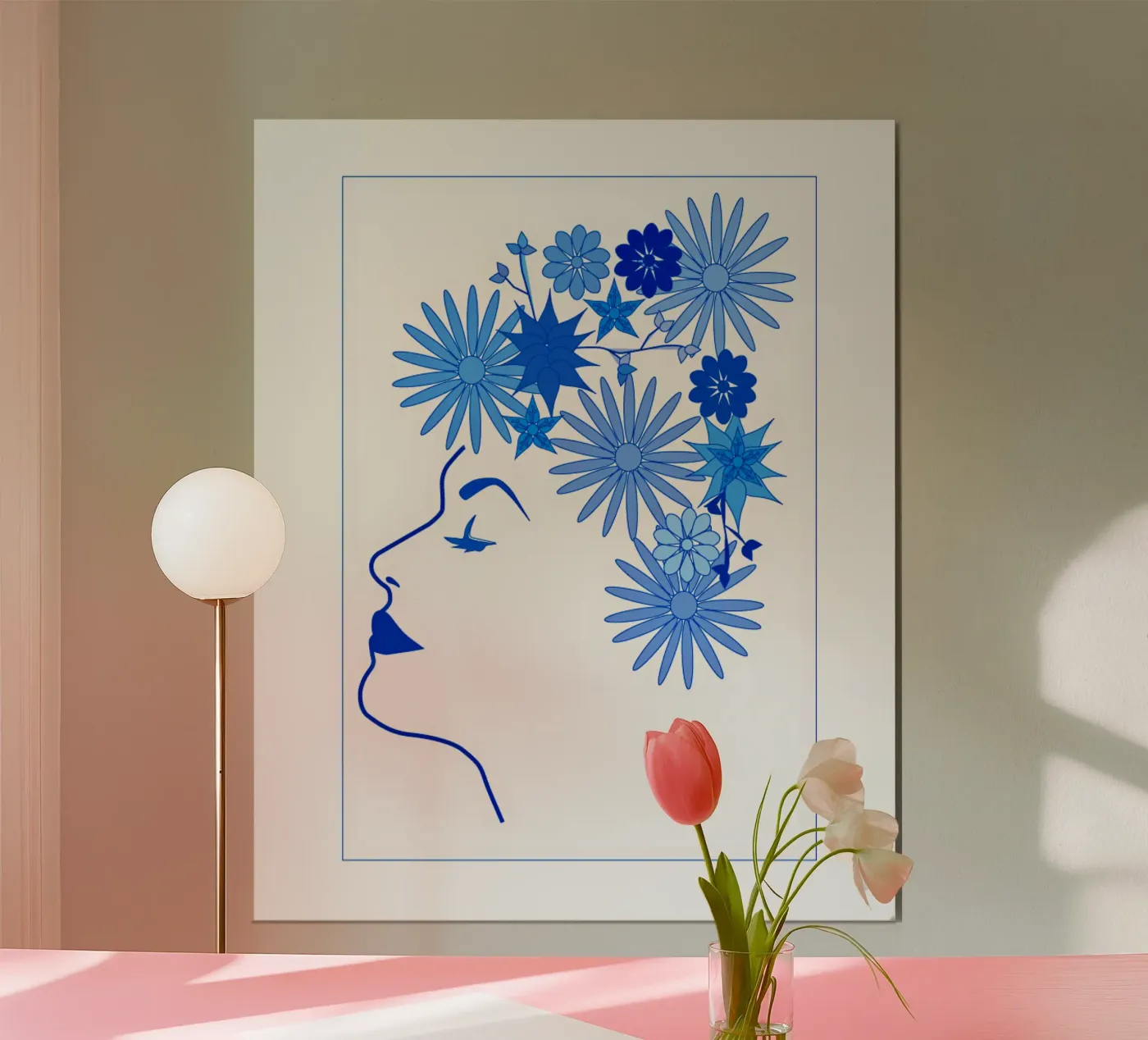 Blue Face poster by SunflowerDE