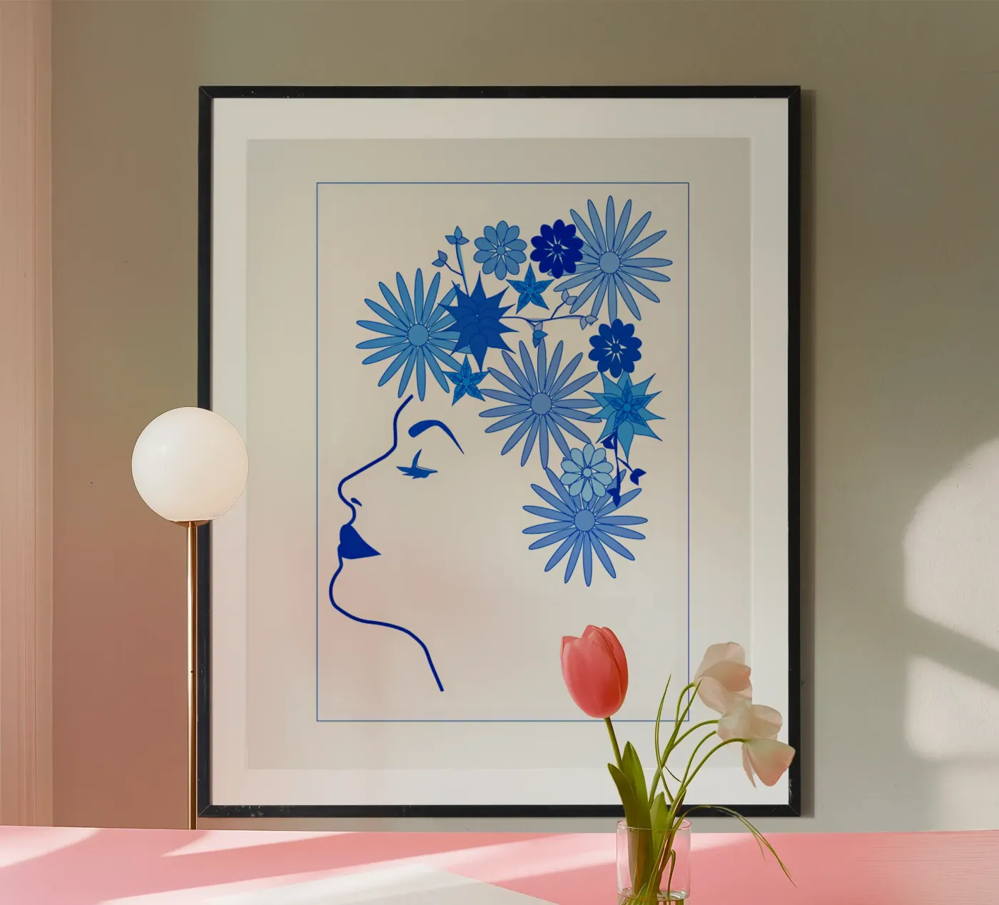 Blue Face poster by SunflowerDE