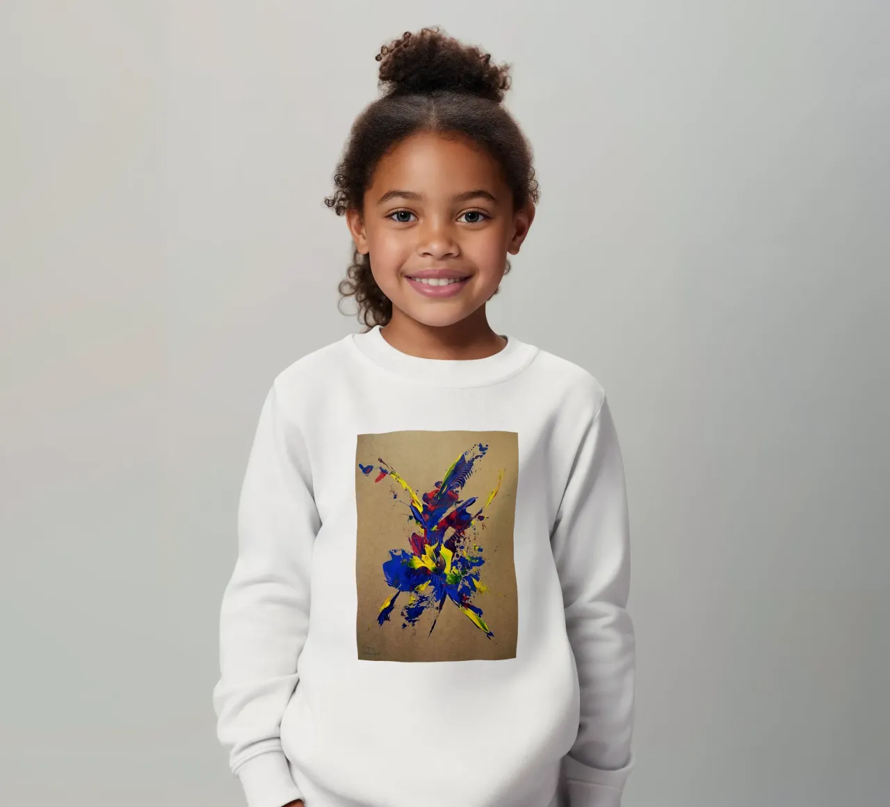 NATURAL STYLE 25 Kinder Sweatshirt von Thierry Vobmann Abstract painting