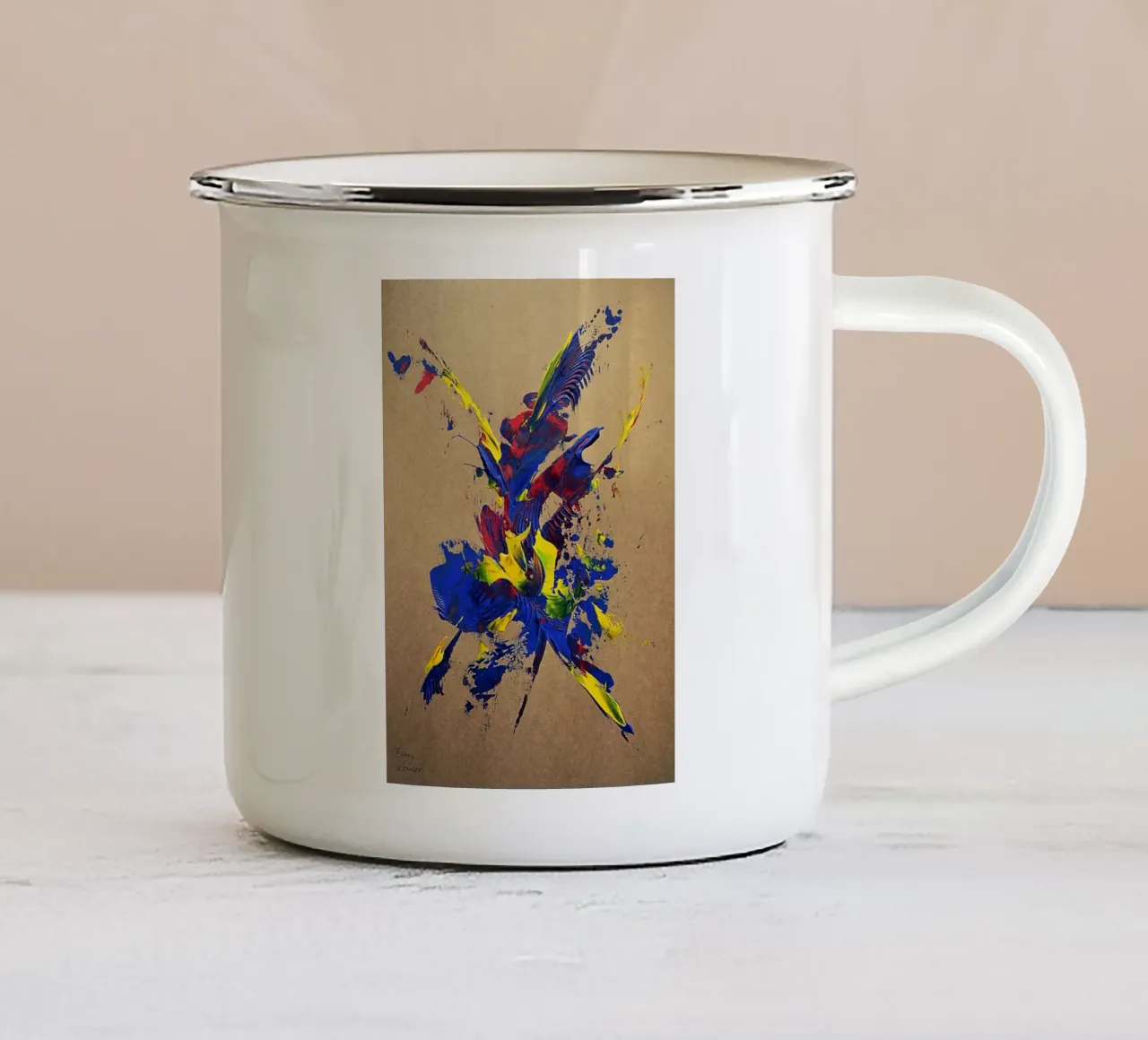 NATURAL STYLE 25 tazza in smalto da Thierry Vobmann Abstract painting