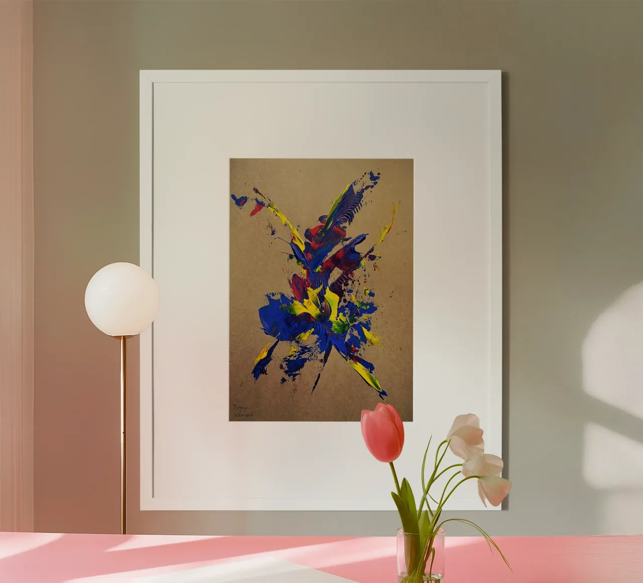 NATURAL STYLE 25 poster con telaio in plastica da Thierry Vobmann Abstract painting