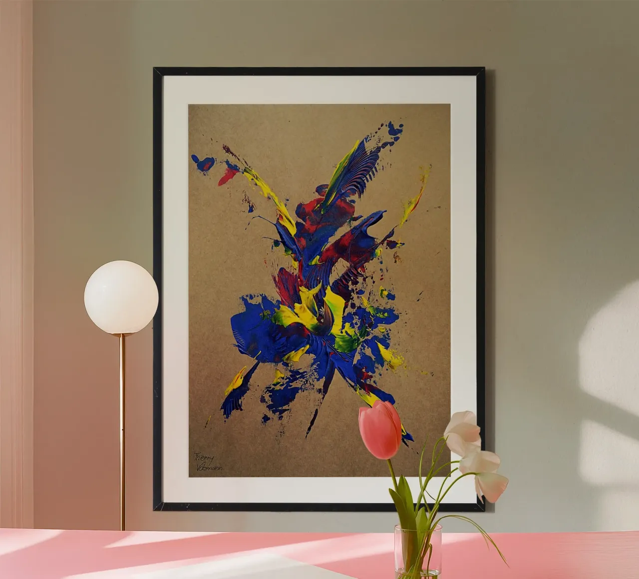 NATURAL STYLE 25 poster con telaio in plastica da Thierry Vobmann Abstract painting