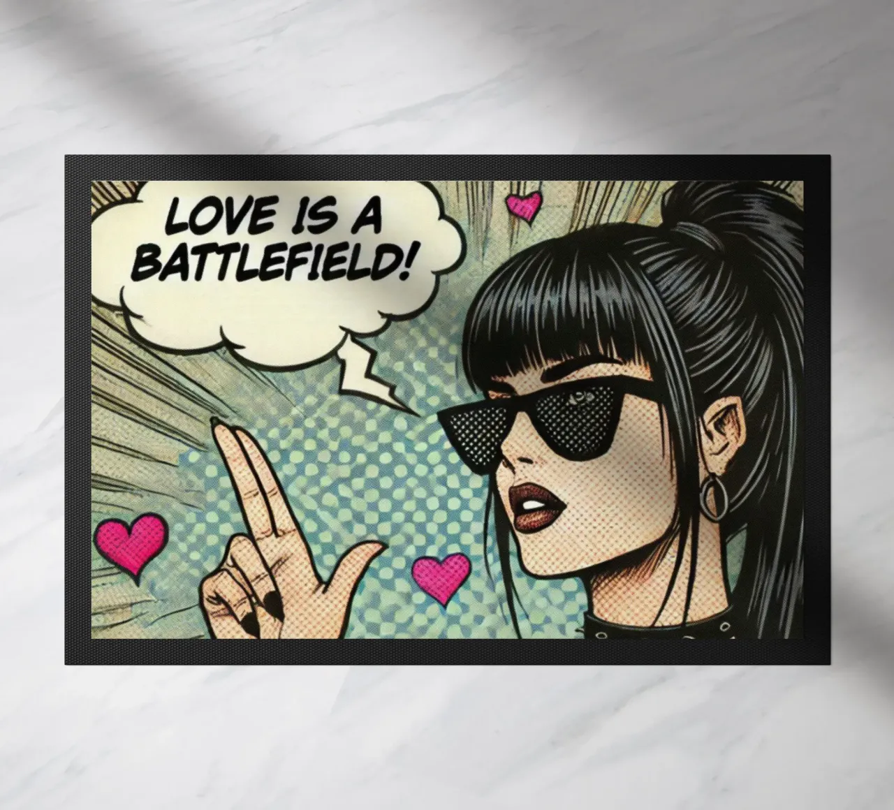 L'amore è un campo di battaglia - Poster d'epoca zerbino da posterprints-by-nomad