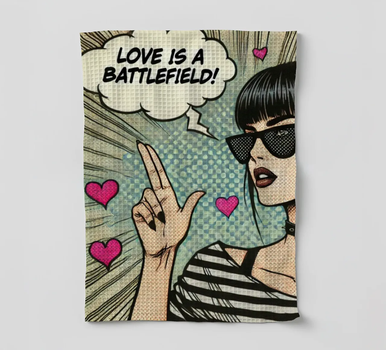L'amore è un campo di battaglia - Poster d'epoca canovaccio da cucina da posterprints-by-nomad