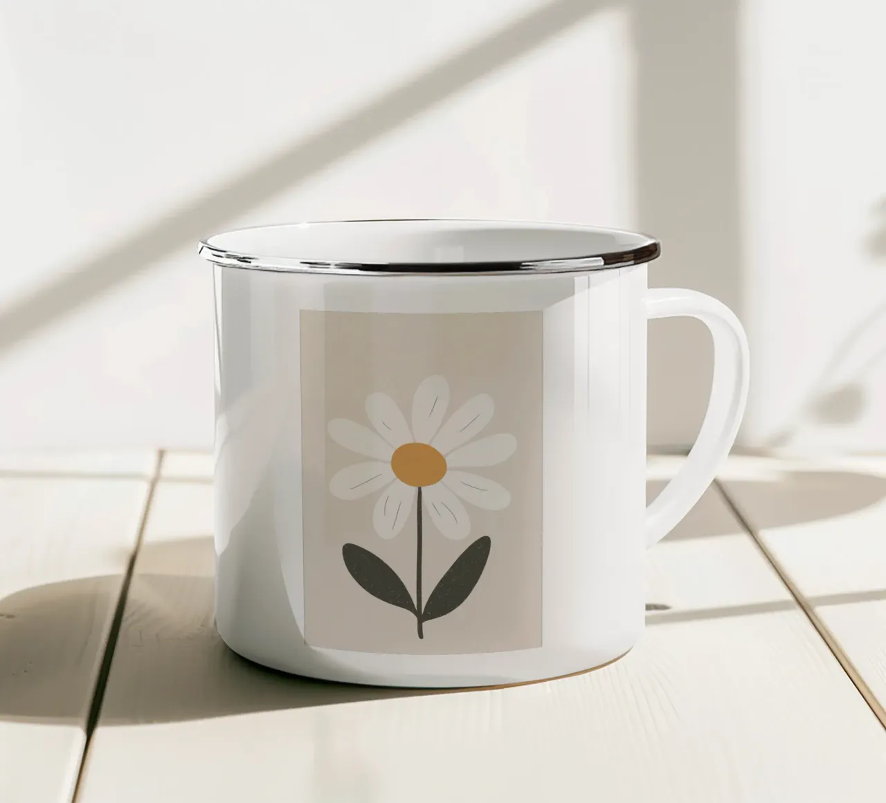 Nursery wall art, Flower kids room prints, playroom decor enamel mug by Little Lola