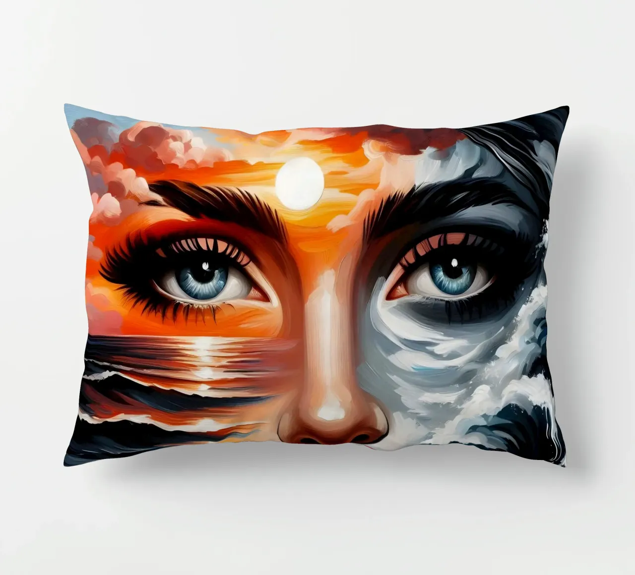 Seascape Portrait decorative cushion by ARTOMATIC