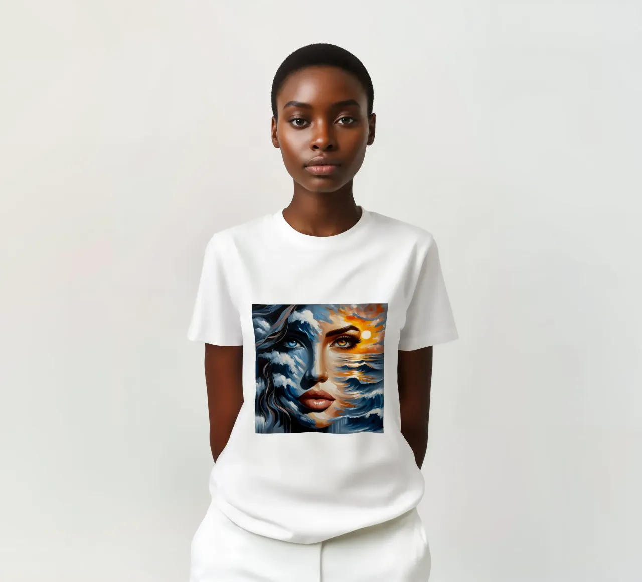 Ritratto di mare e onde t-shirt da ARTOMATIC