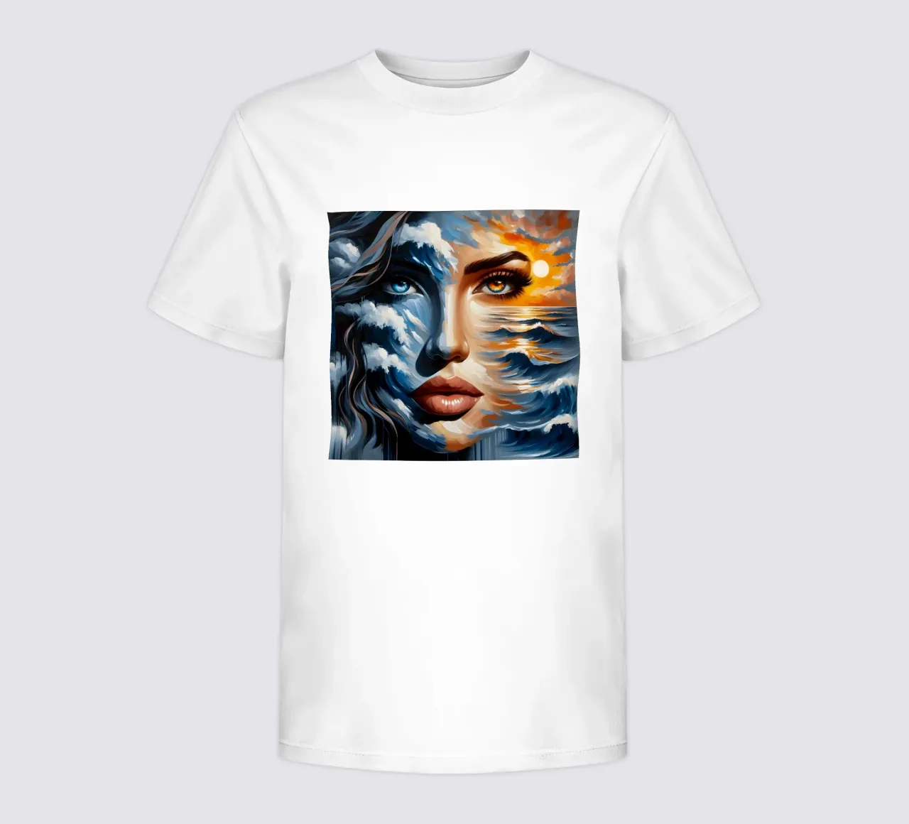 Sea And Waves Portrait kids t-shirt by ARTOMATIC