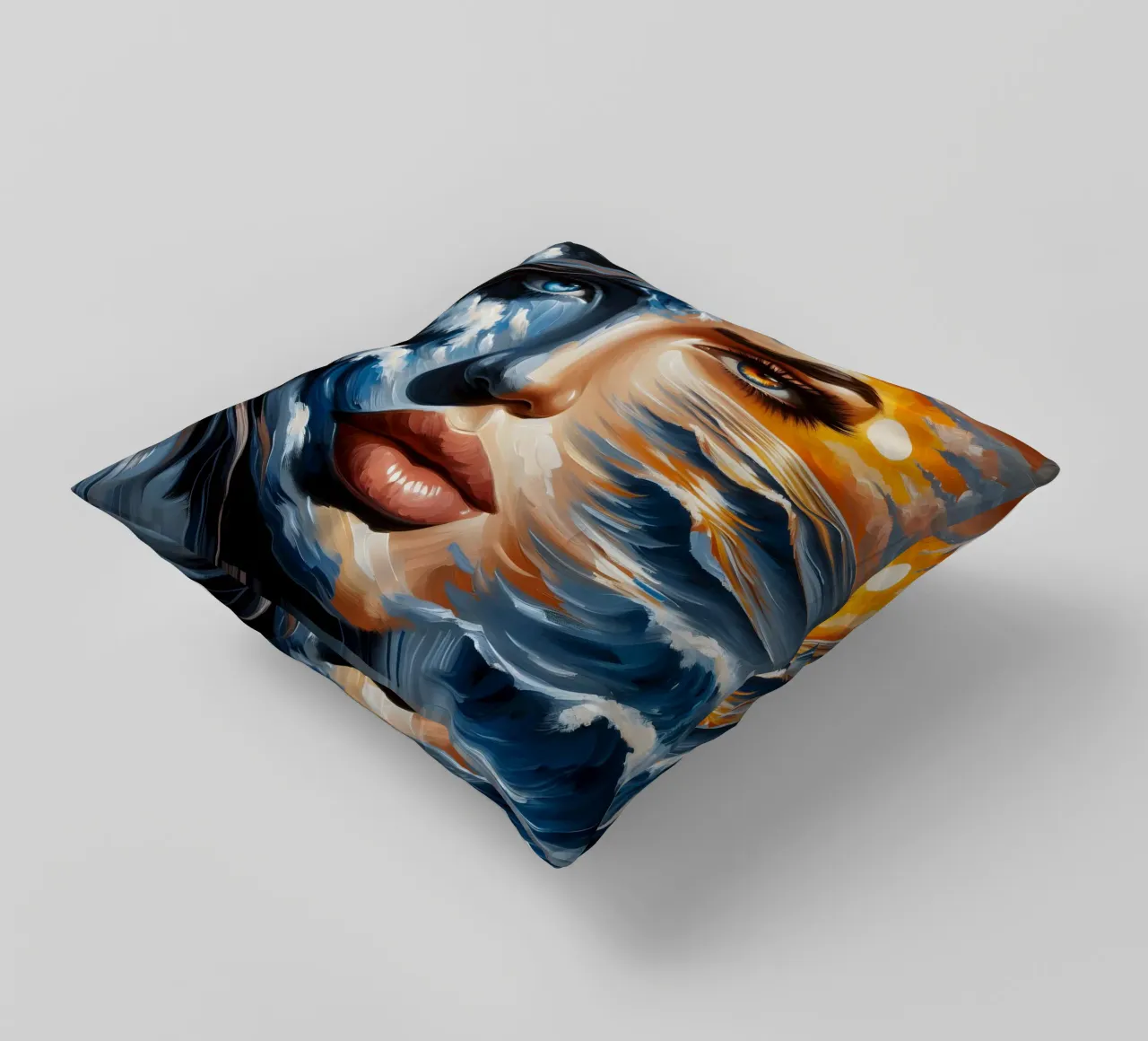 Ritratto di mare e onde cuscino da ARTOMATIC