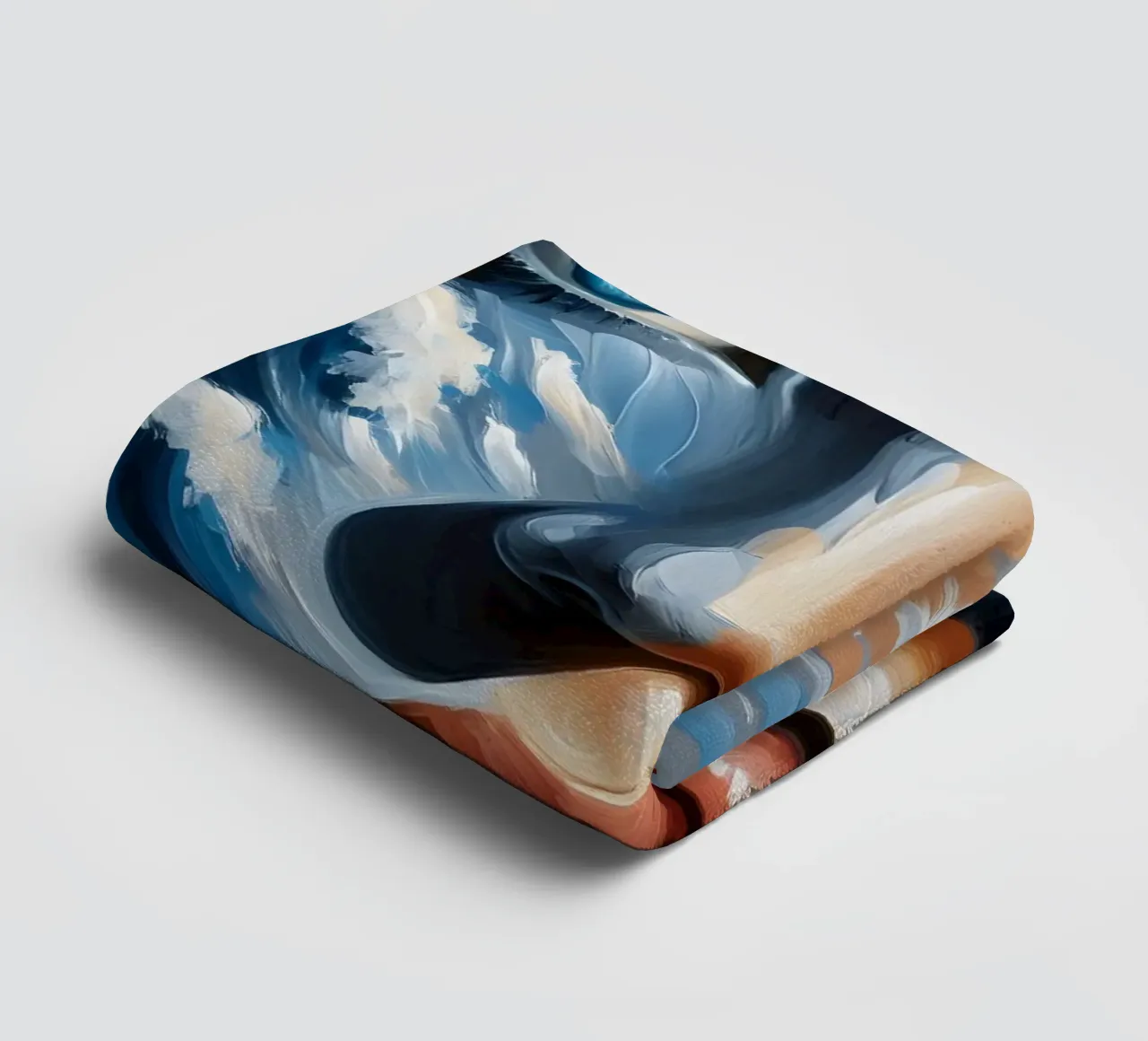 Sea And Waves Portrait towel by ARTOMATIC